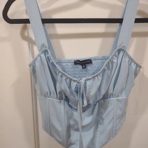 Kendall and Kylie Blue Corset Top